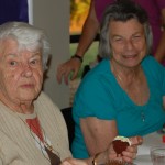 St. Pat's dinner 1 008 Margaret and Dorothy enjoy the St. Pat's dinner