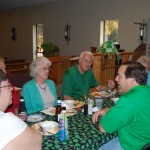 St. Pat's dinner 4 004 Green is the color at the St. Pat's dinner